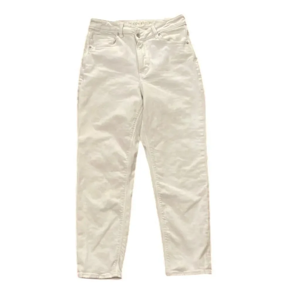 American Eagle White Denim Mom Jeans Womens Size 10